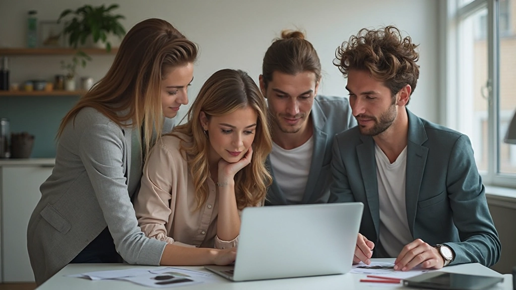 Team brainstorming over wellness project