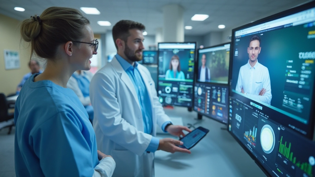 Gezondheidszorgprofessionals werken samen met digitale gezondheidsplatforms