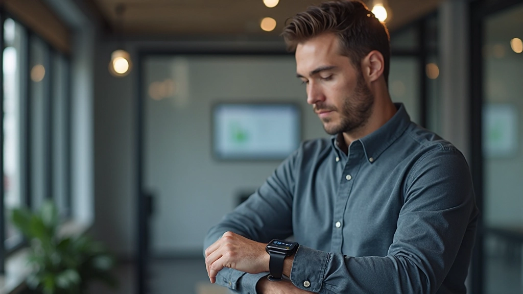 Smartwatch-scherm met gepersonaliseerde notificatie op perfect moment, niet storend maar ondersteunend